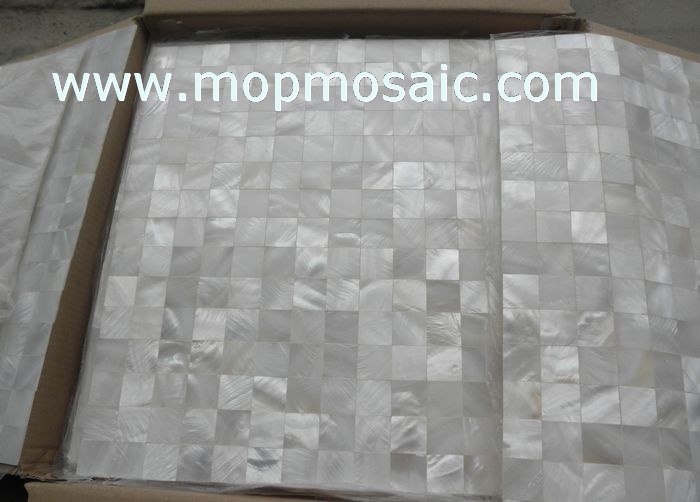 White shell mosaic,seamless mother of pearl mosaic
