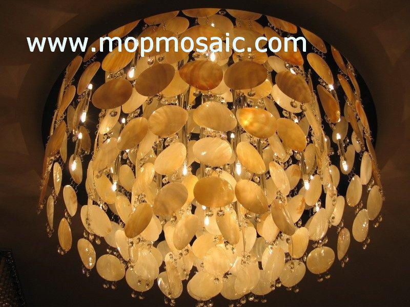 White capiz shell circles/shell chandelier accessory