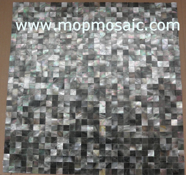 Seamless blacklip shell mosaic backing on mesh