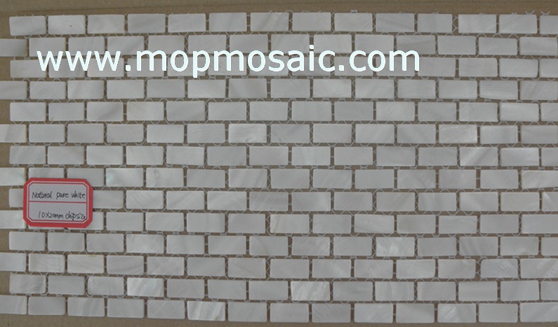 10*20mm Super pure white shell mosaic