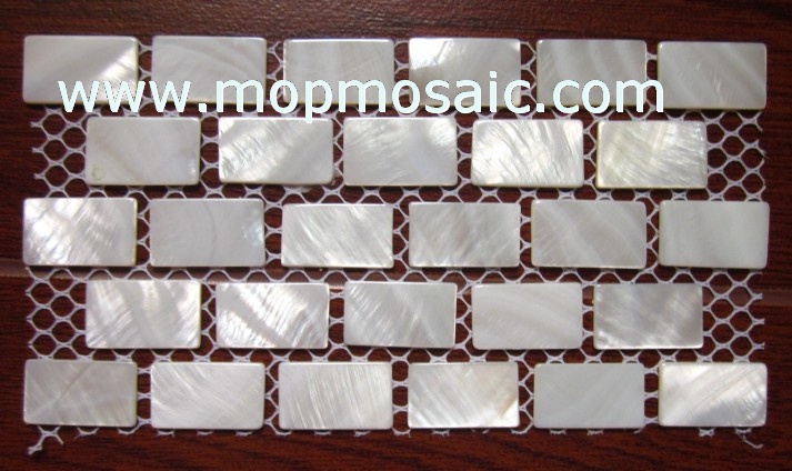 15*25mm Super pure white river shell mosaic