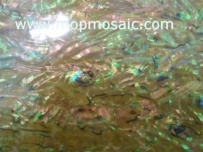 Dyed brown color abalone shell sheet