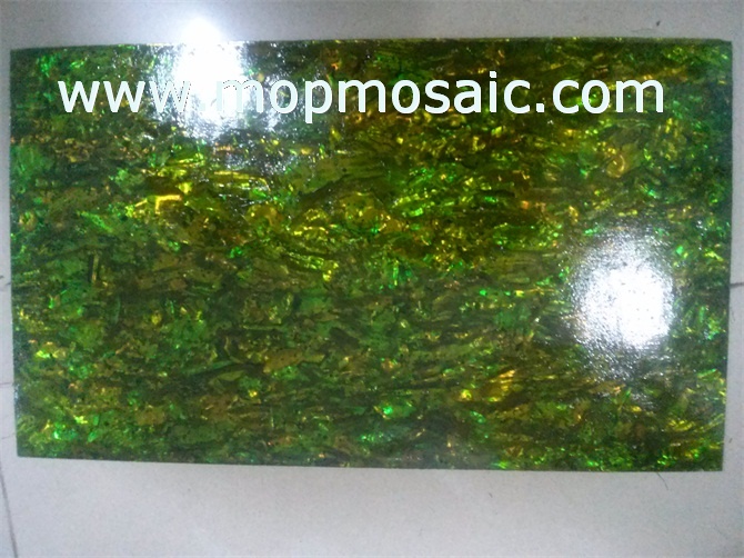 Dyed forest green paua shell laminate