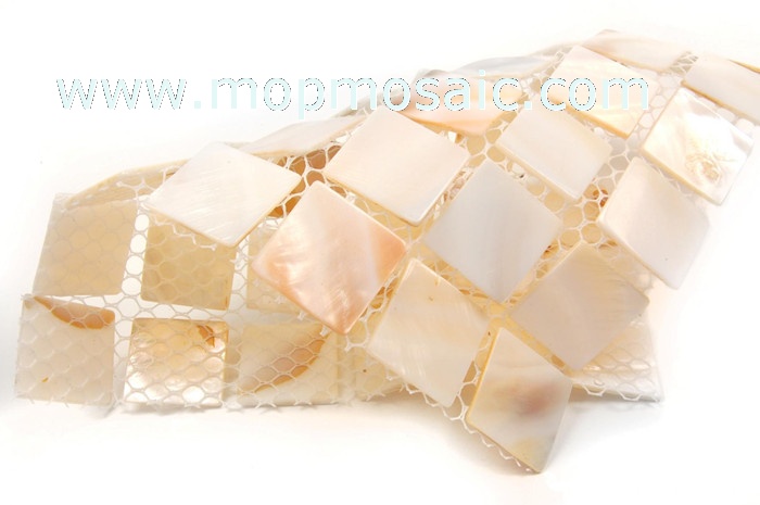25x25mm natural color mother of pearl shell mosaic